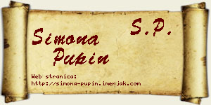 Simona Pupin vizit kartica